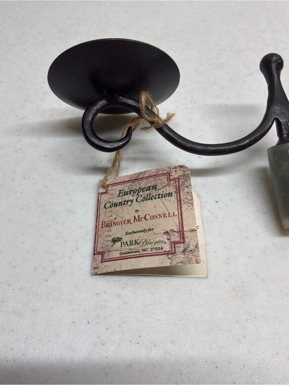 Bringier McConnell Scroll Metal Double Candle Wine Topper